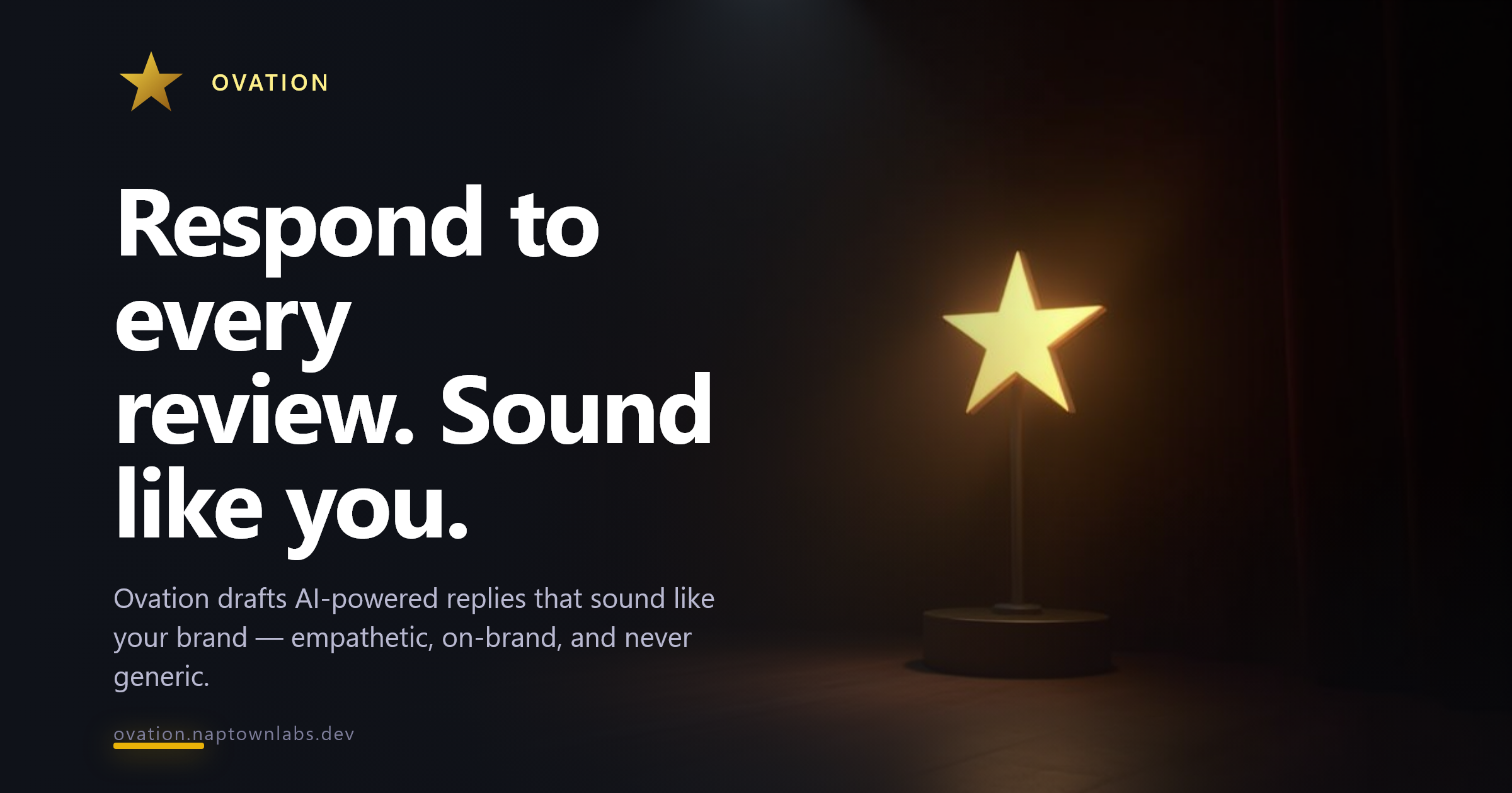 Ovation — AI-powered Google review responses