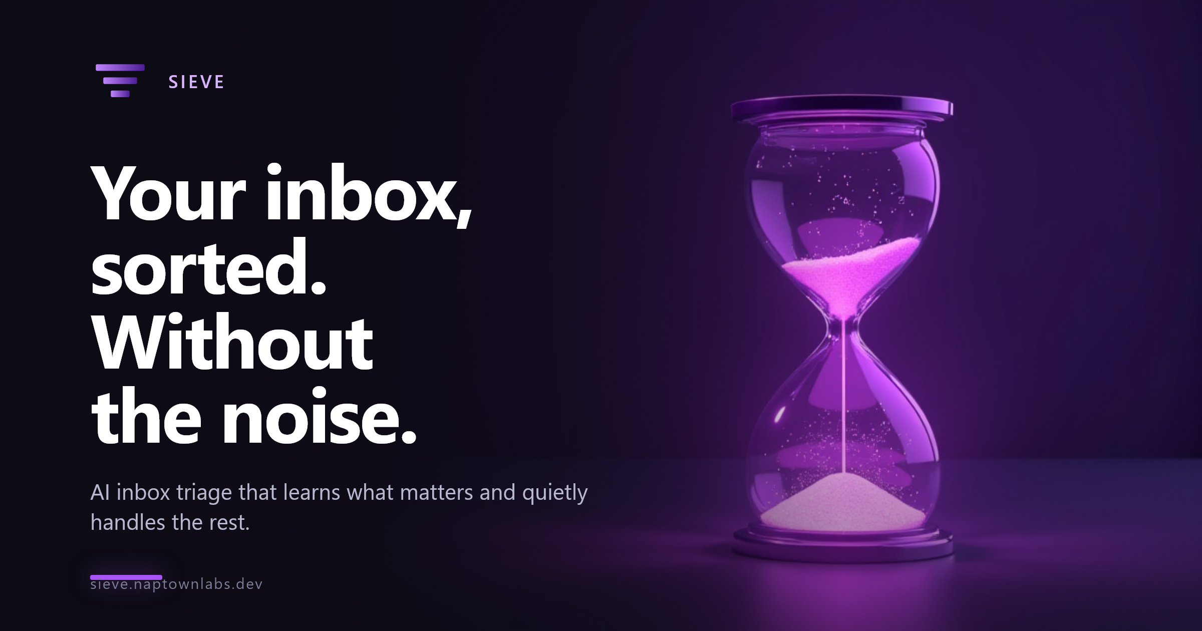 Sieve — AI email triage that sorts your inbox automatically